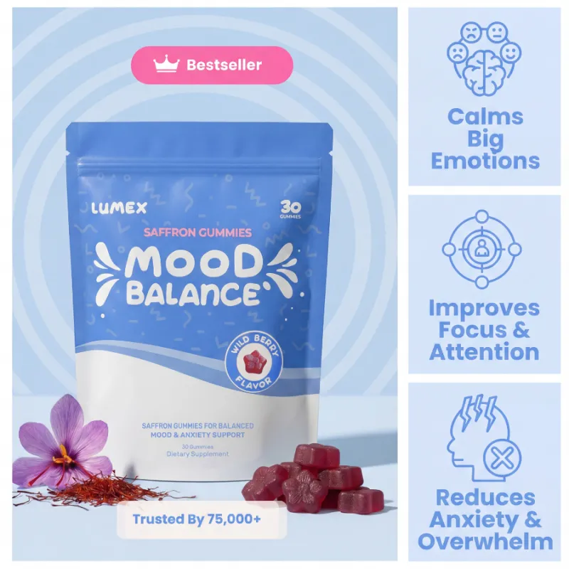 Lumex Mood Balance gummies bag