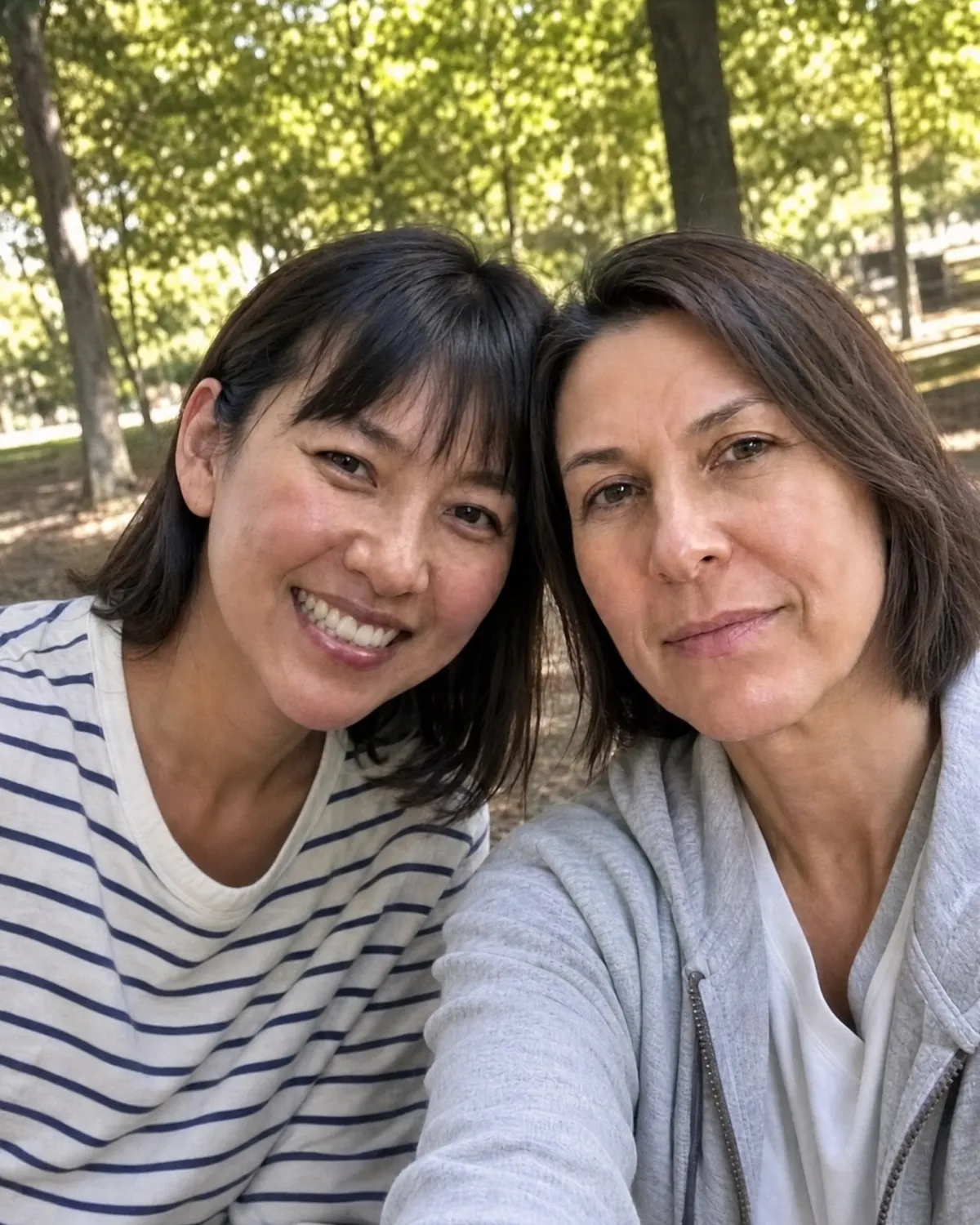 Maren with the mom who moved from Tokyo